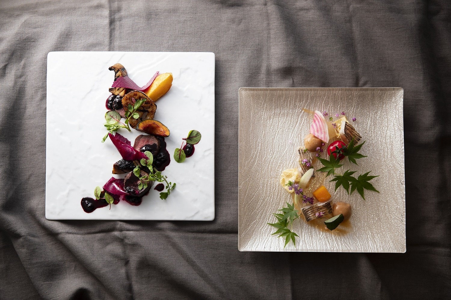 ディナーは地元の食材をふんだんに使ったシェフのスペシャリティをお召し上がりいただきます　＊写真はイメージ