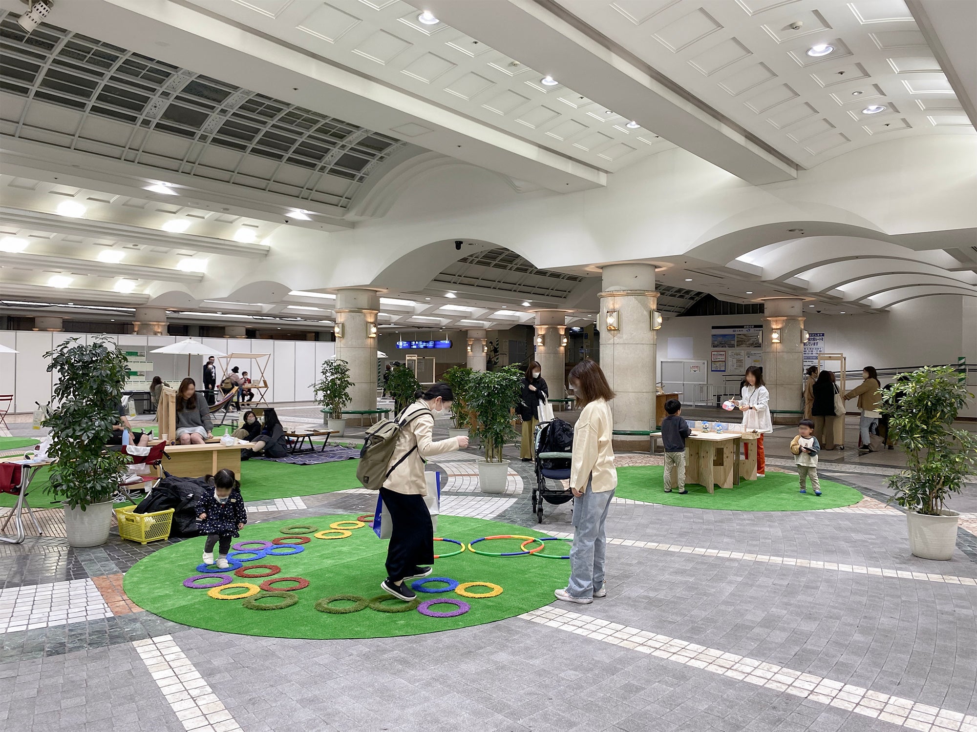 広島南口地下広場での社会実験（2023年3月）