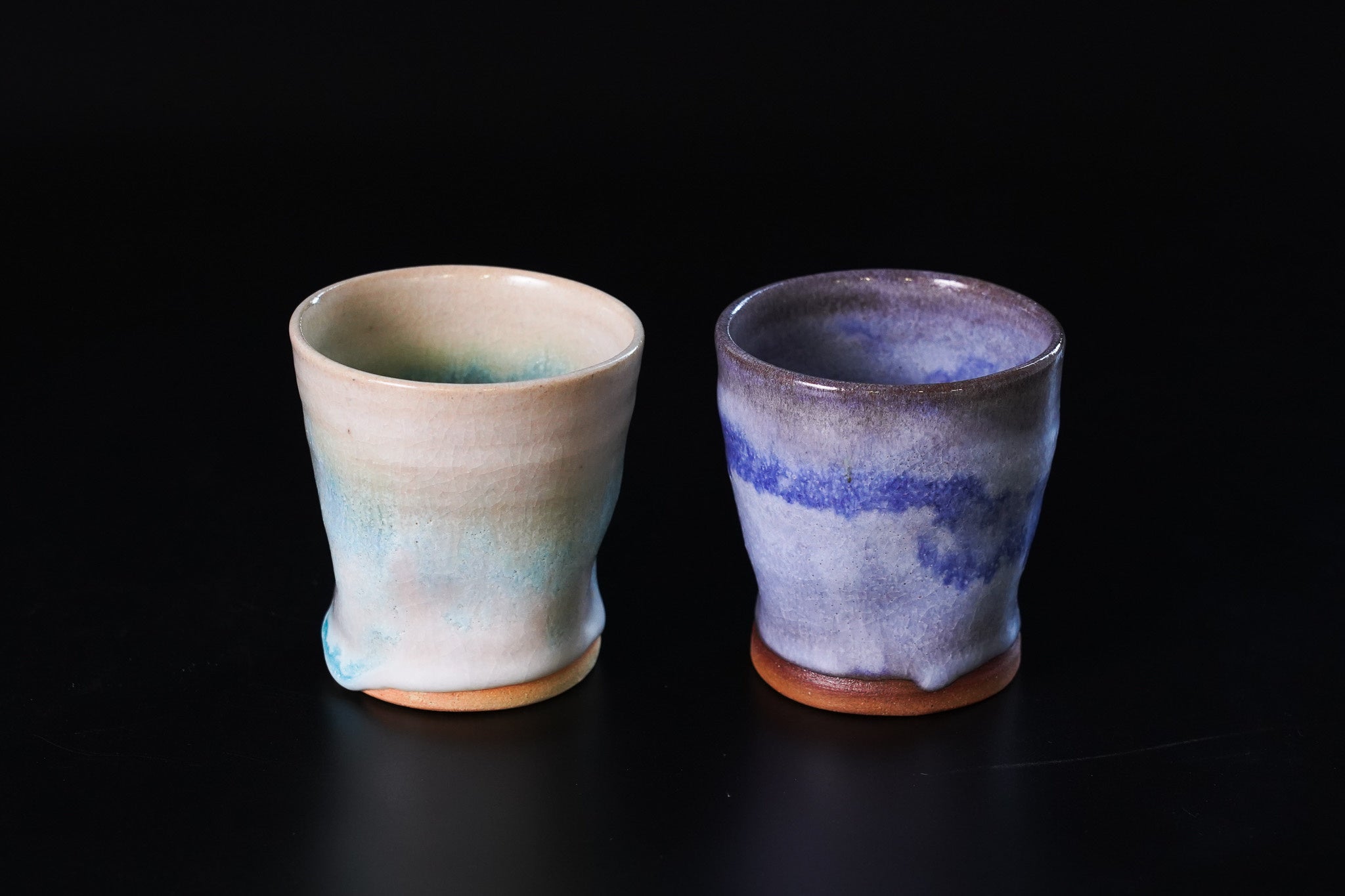 与論島唯一の窯元「ゆんぬ・あーどぅる焼きのカップ2個セット