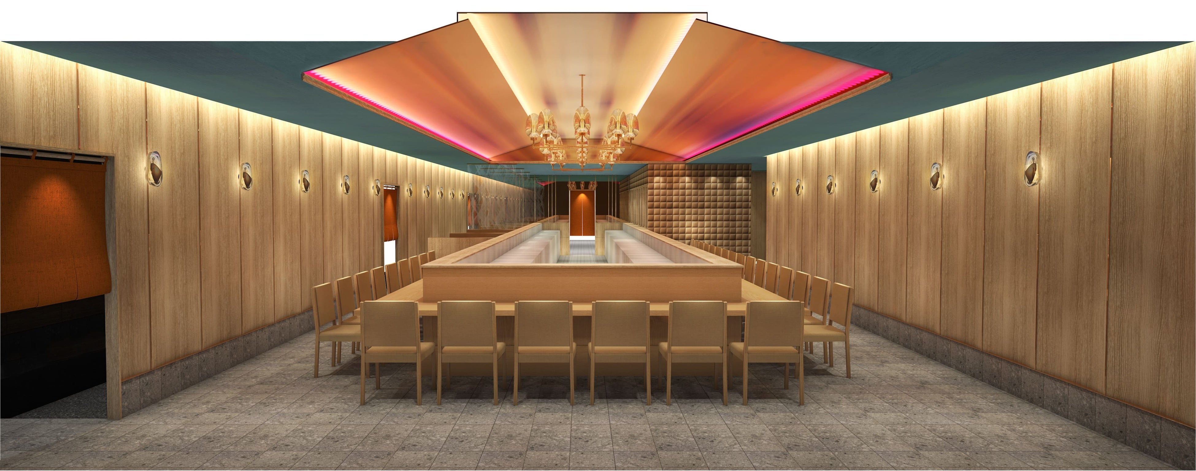 「鮨 銀座おのでら 大阪店」内観イメージCG