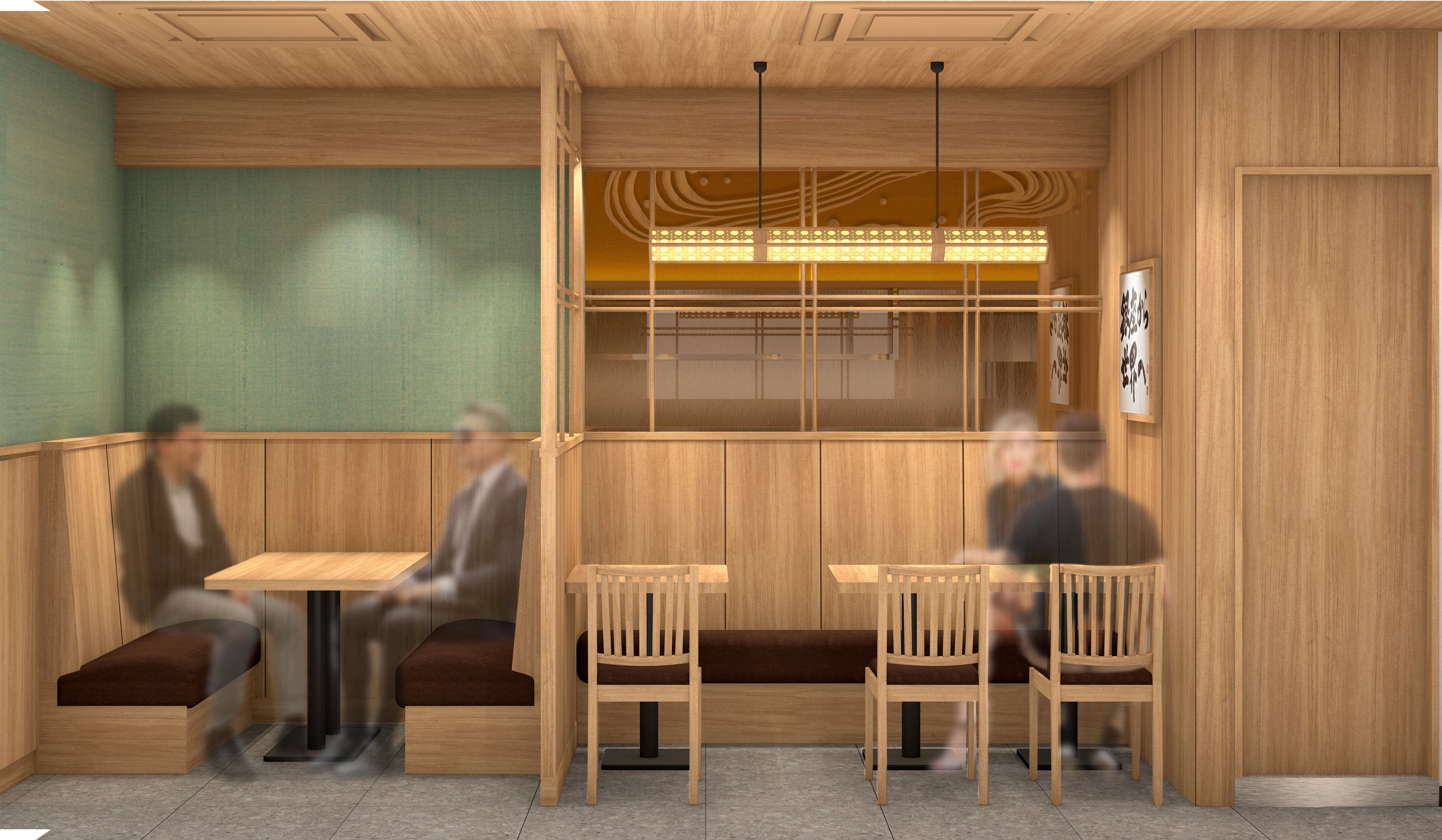 「麺 銀座おのでら本店」内観イメージCG