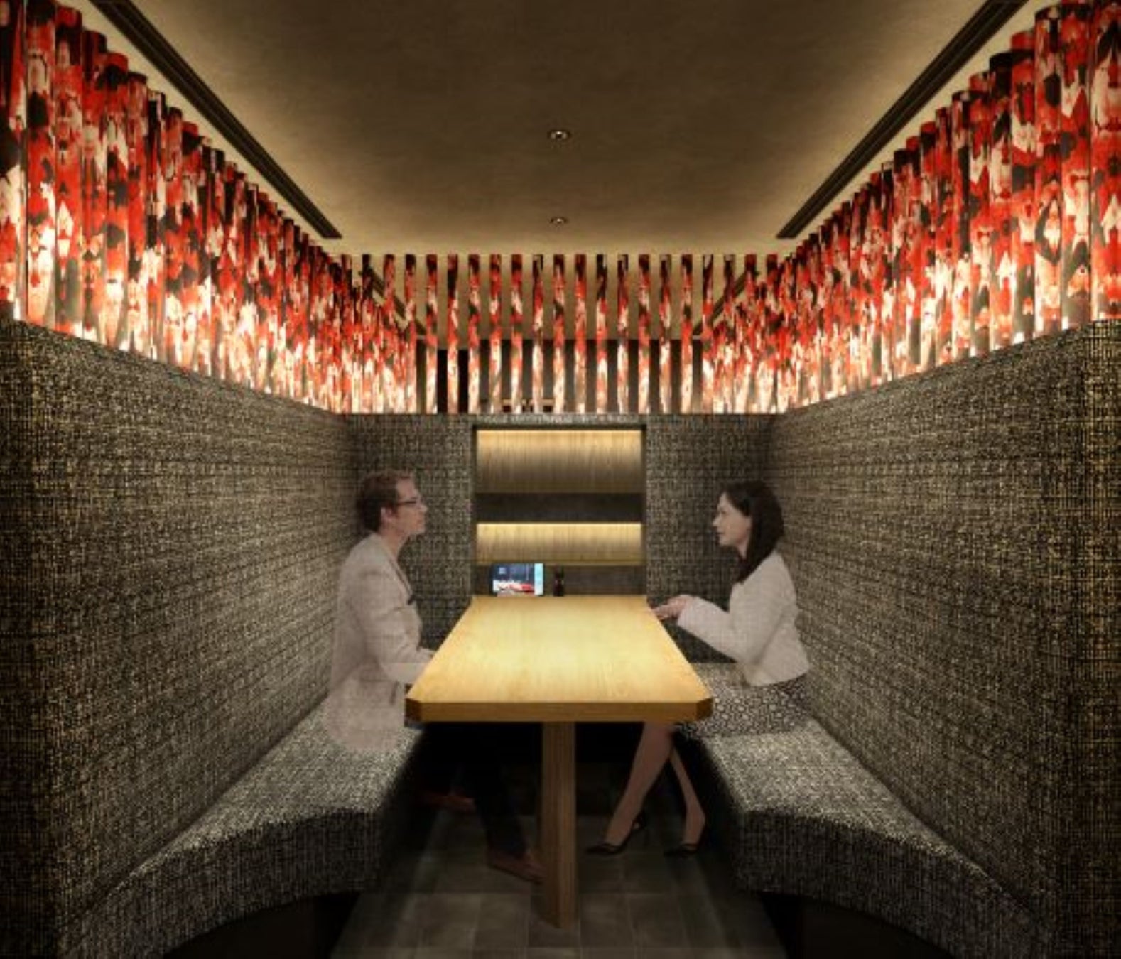 ※「廻転鮨 銀座おのでら 京都店」個室内観完成イメージCG