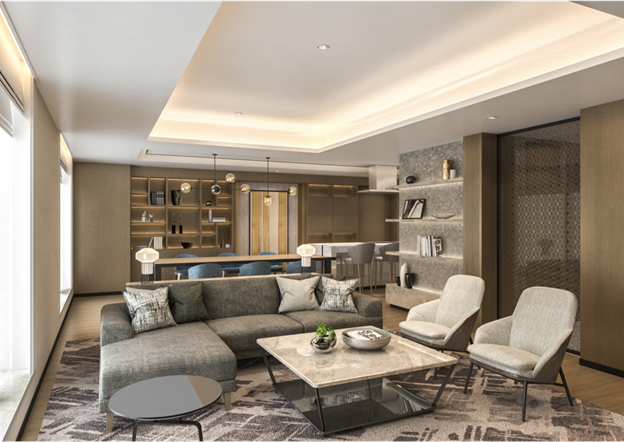 客室イメージ「桜島インペリアルスイート リビング」