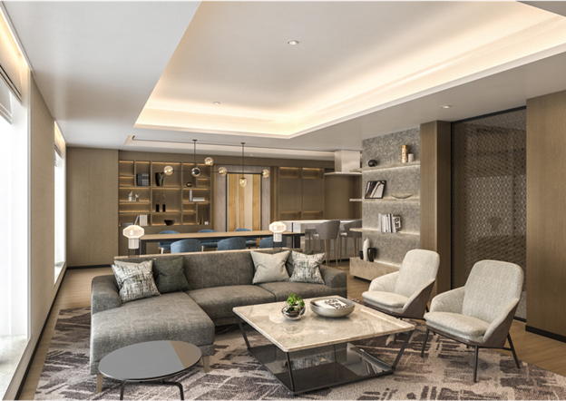 客室イメージ「桜島インペリアルスイート リビング」