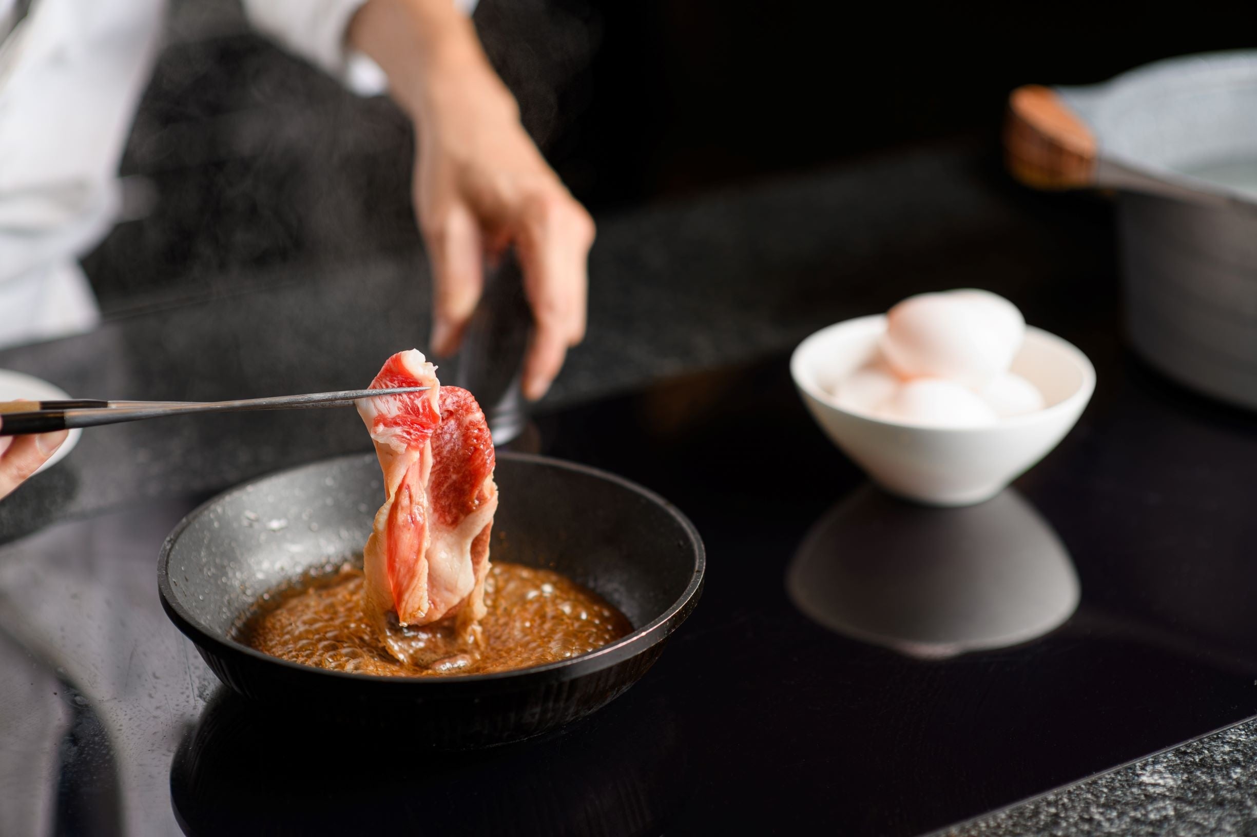 鹿児島産黒毛和牛のすき焼き