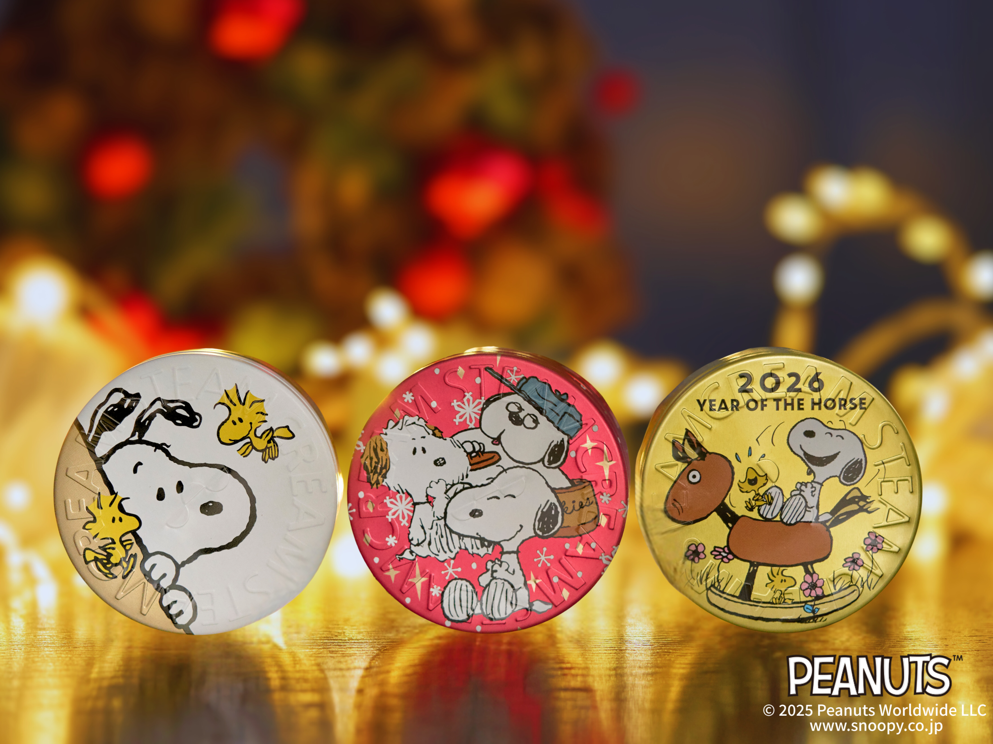 ピーナッツのデザイン缶3種がミニサイズになって初登場。STEAMCREAM