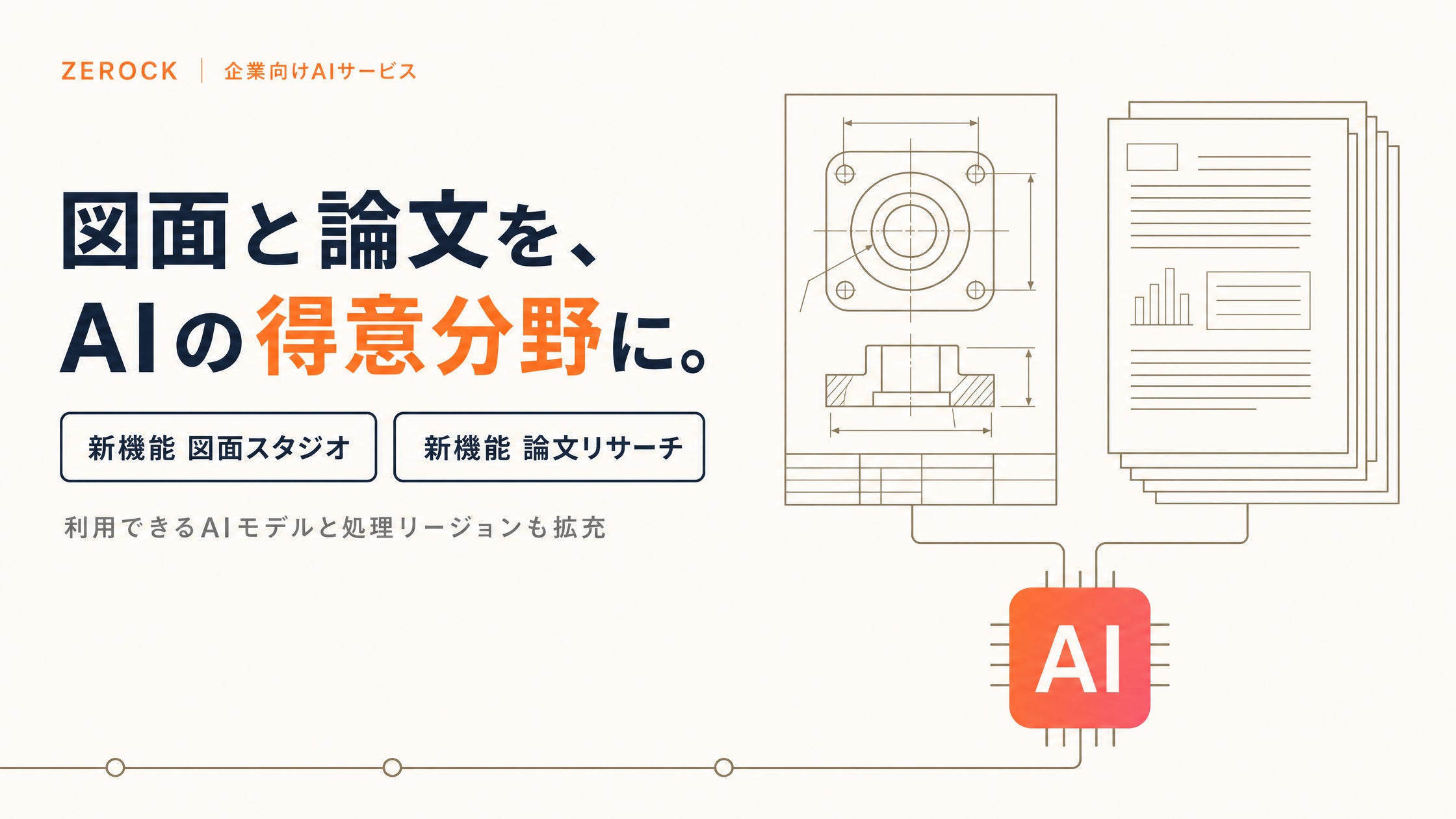 企業向けAIサービス「ZEROCK」、図面と論文を扱う2つの新機能を提供開始