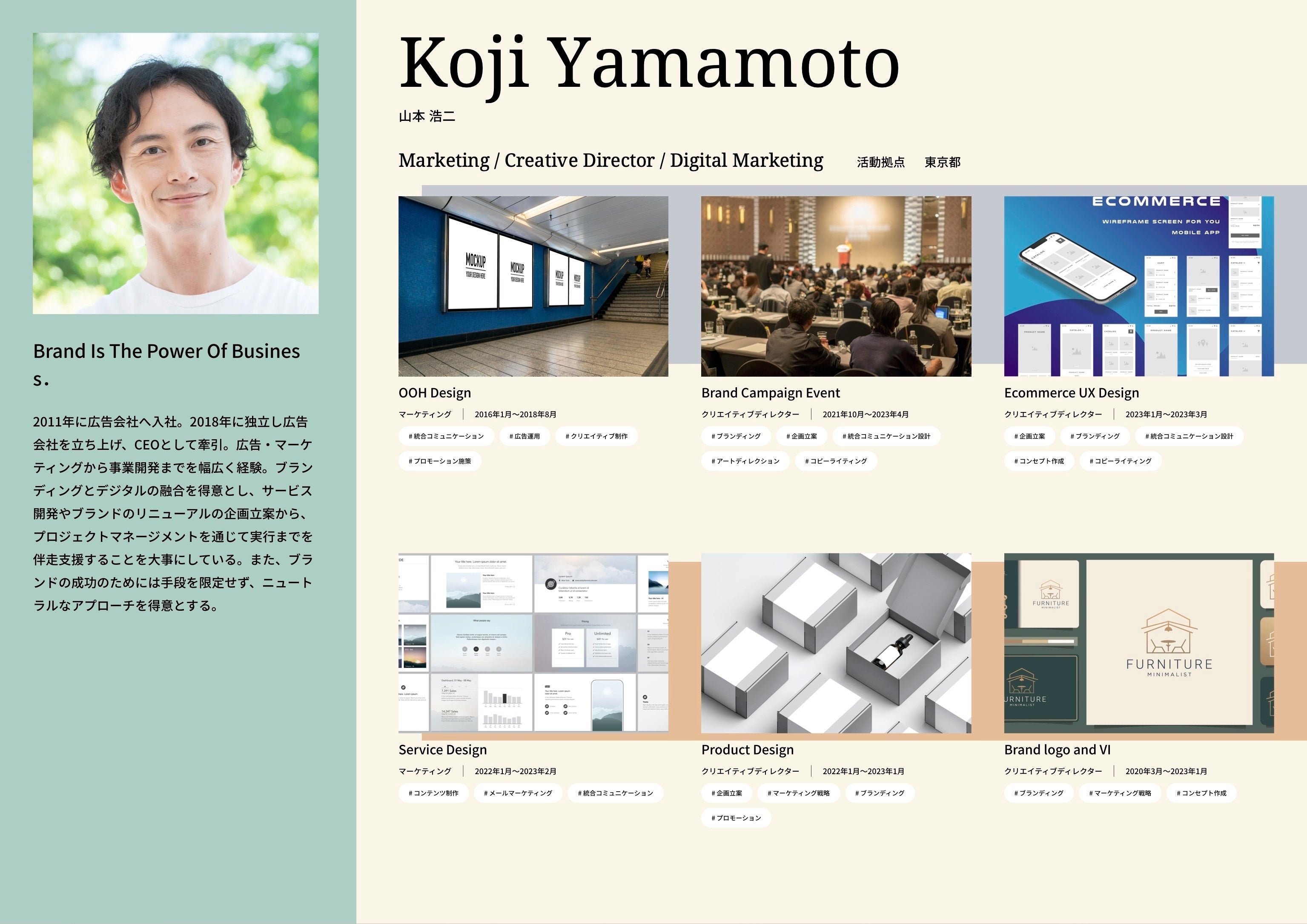 【登録者のプロフィール画面（pdf出力例）】