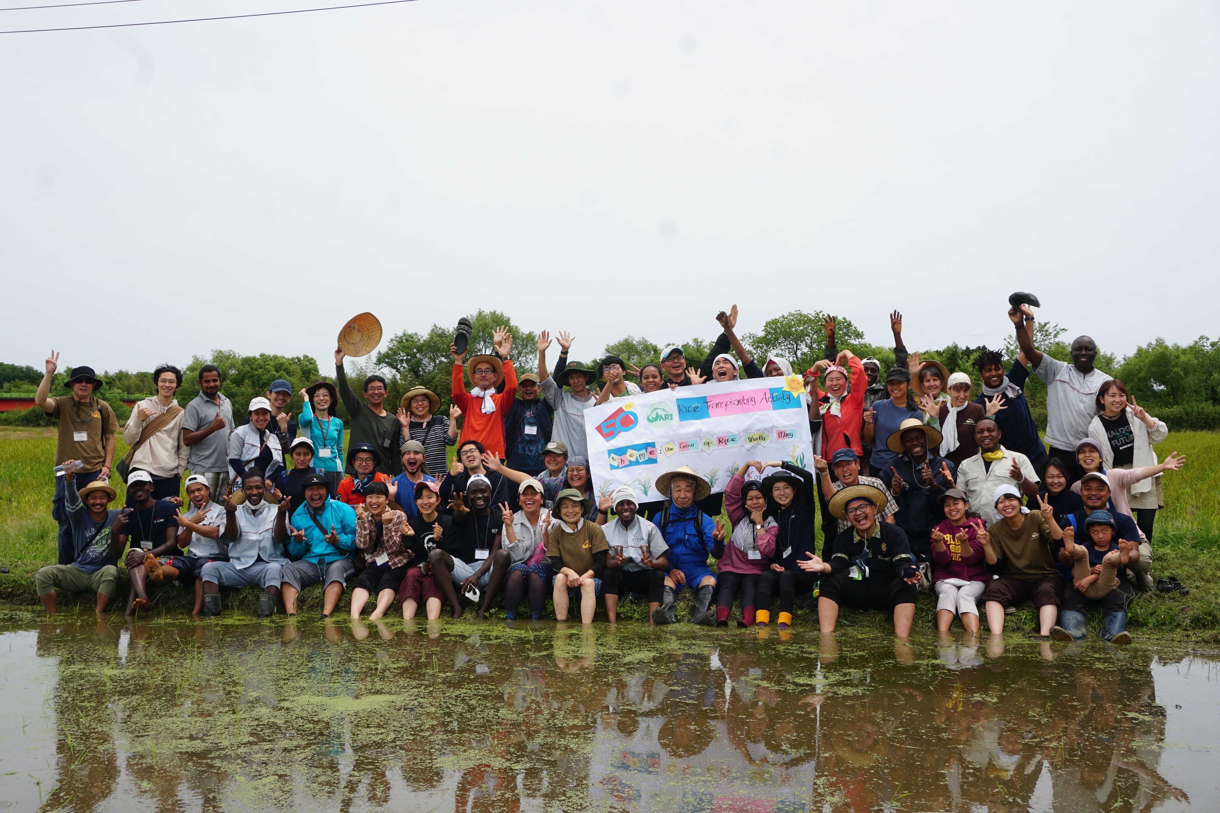 アジア学院コミュニティ田植え