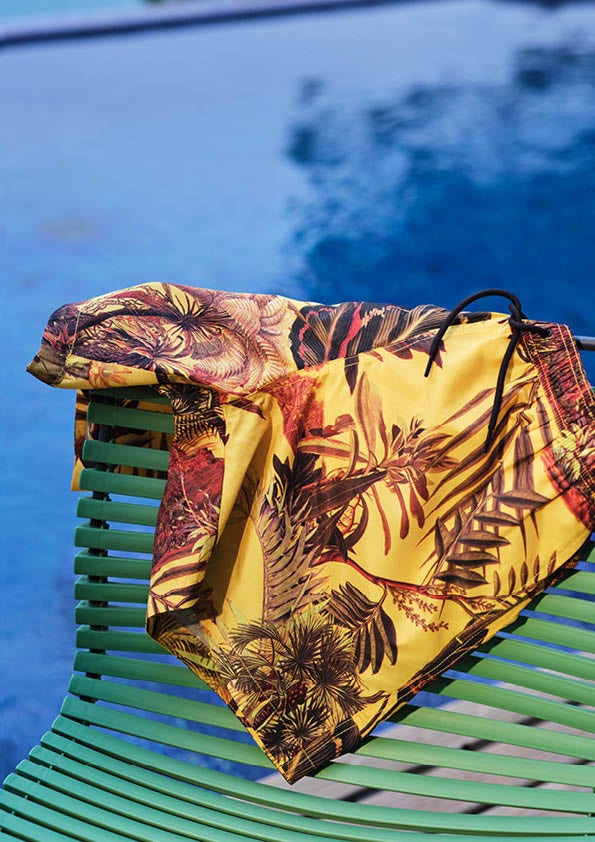 H&Mメンズ最新コレクション パターンスイムパンツ¥1,999