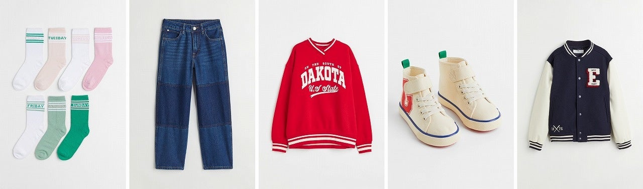 ※H&Mヤングキッズ向け秋の最新コレクション（135-170cm）公式オンラインストア限定商品