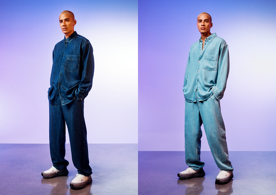 オーバーサイズフィットデニムシャツ￥4,999 ルーズプルオンデニム￥5,999