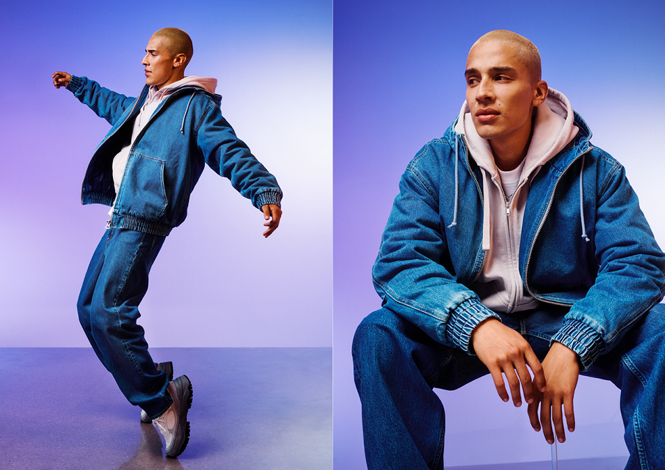 リラックスフィットフーデッドデニムジャケット(オンライン限定)￥7,999 ルーズデニム￥5,999