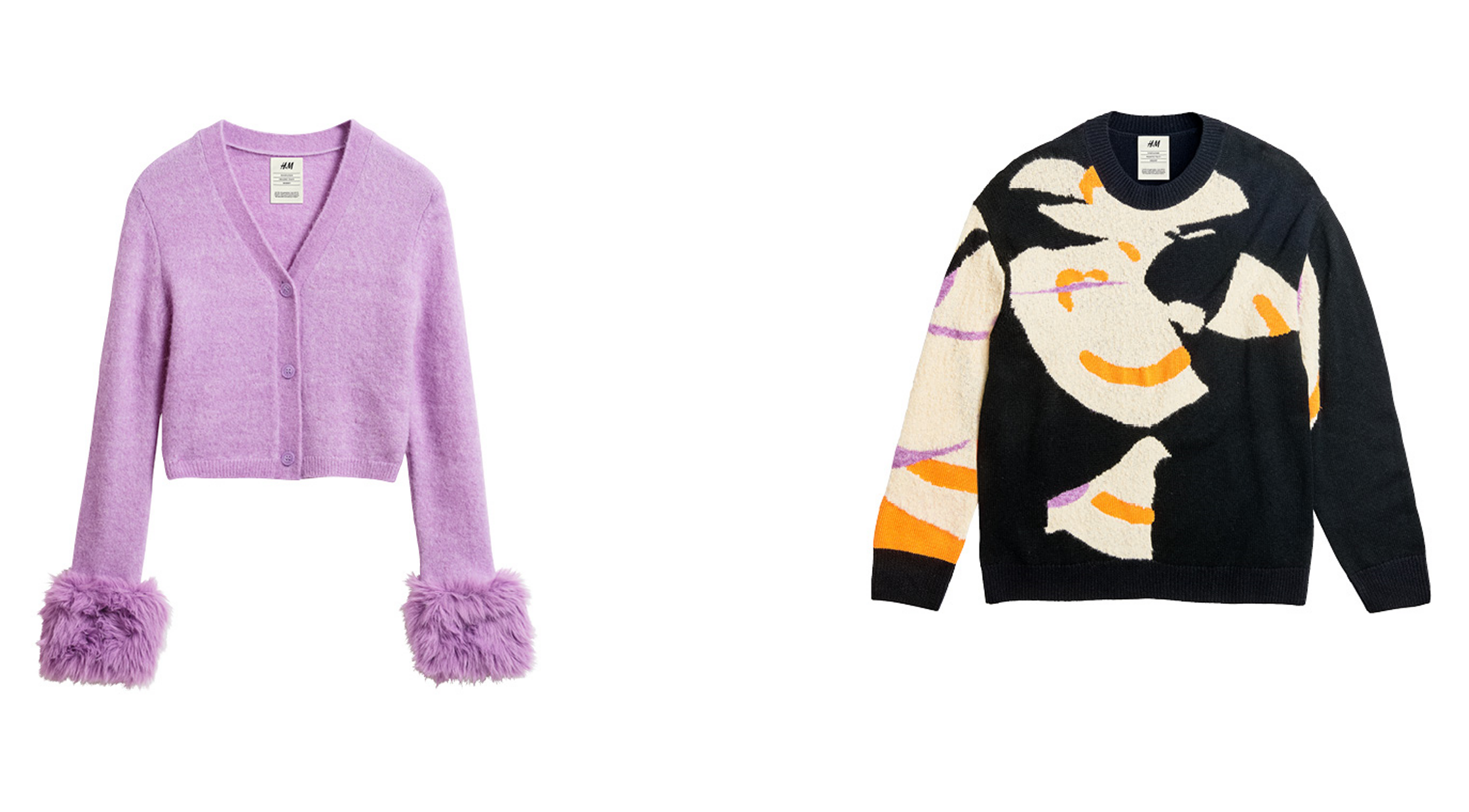 ウールブレンド ニットカーディガン￥3,999 ウールブレンド ジャカードニットセーター￥5,999