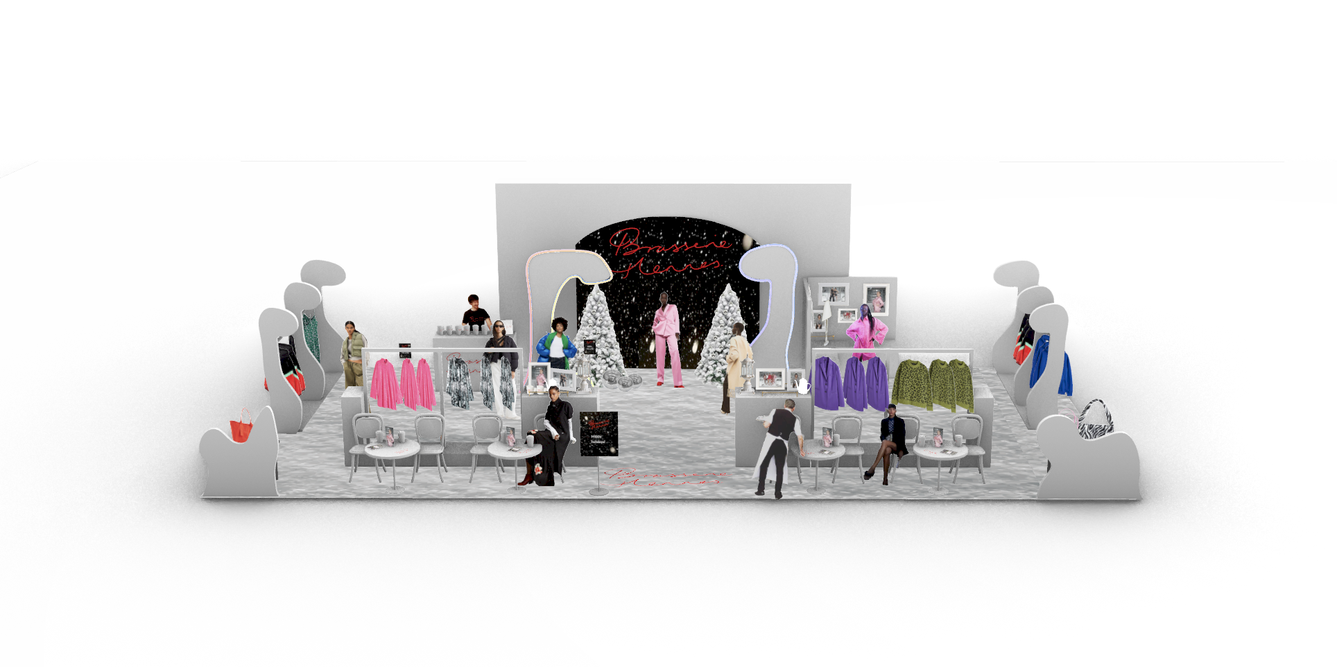 H&M 2022年 ホリデーキャンペーン 「Brasserie Hennes（ブラッスリー・へネス）」 ウィメンズエリア イメージ画像