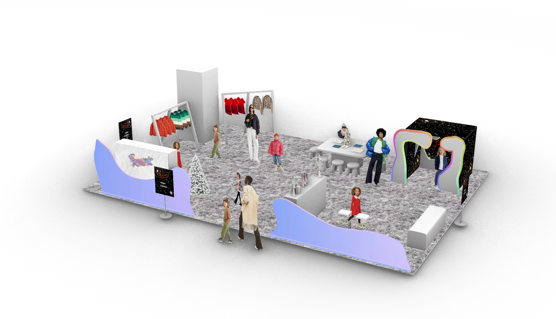 H&M 2022年 ホリデーキャンペーン 「Brasserie Hennes（ブラッスリー・へネス）」 キッズエリア イメージ画像