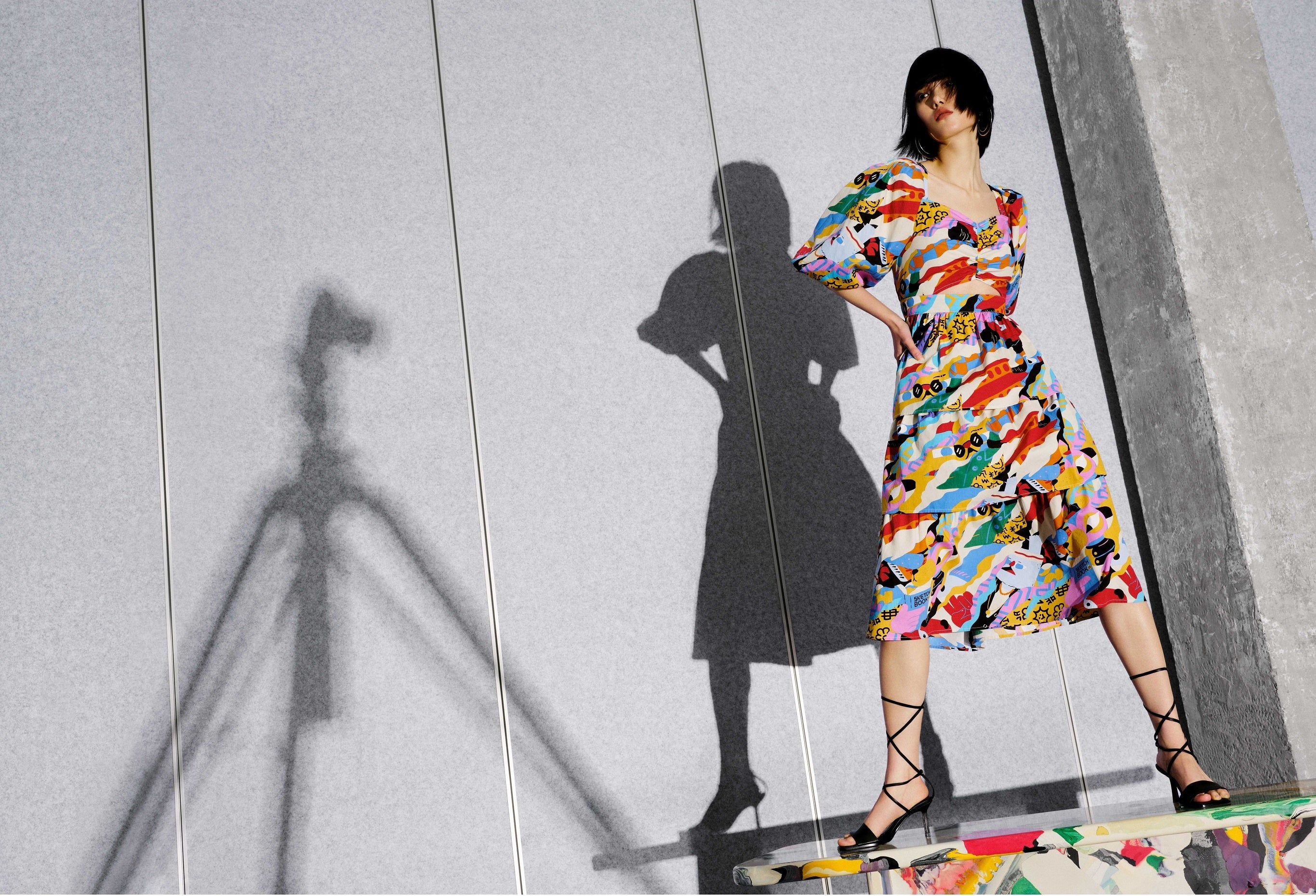 パフスリーブドレス￥6,999