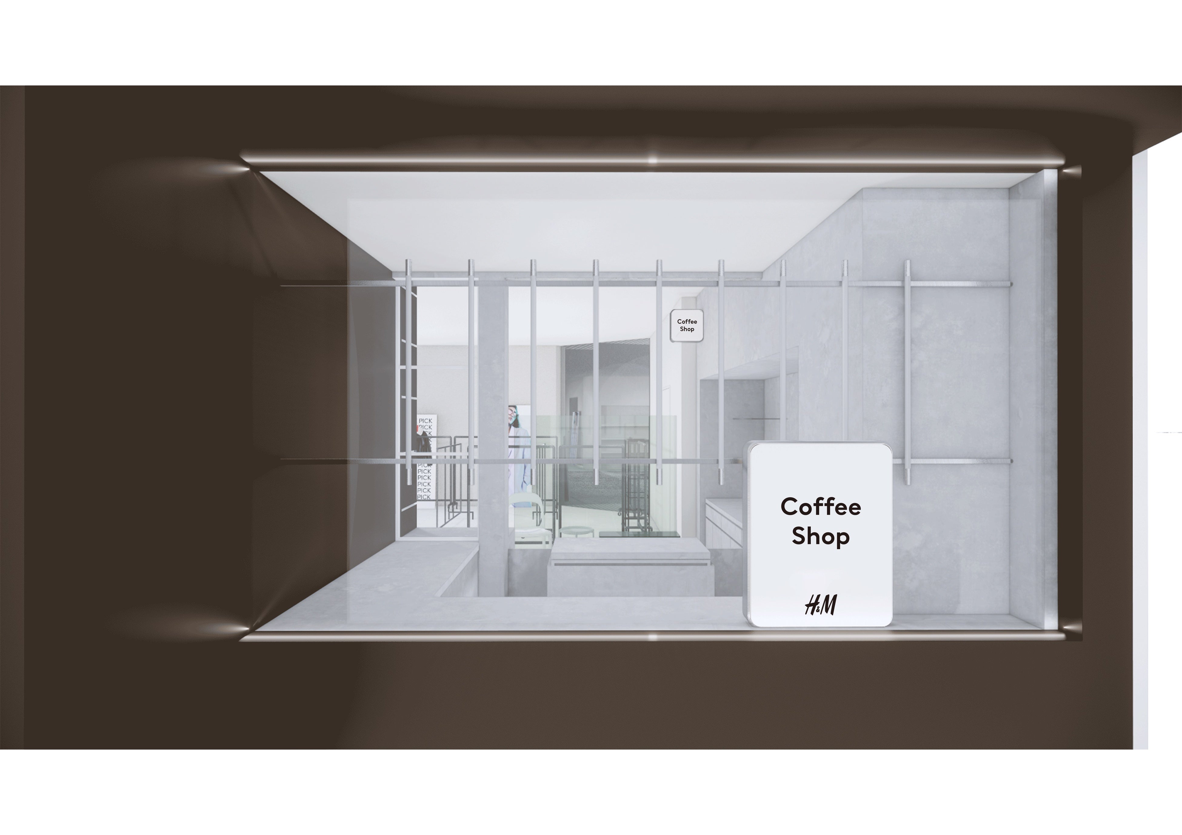 H&M 銀座並木通り店併設カフェのイメージ図