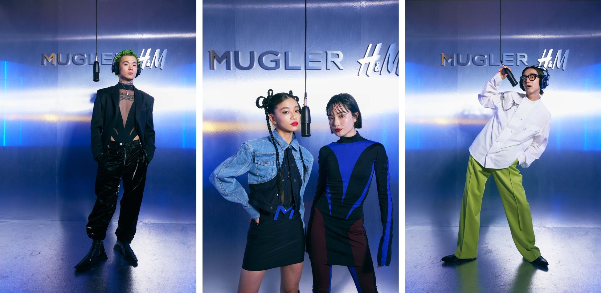 H&M 2023年 デザイナー・コラボレーション 「Mugler H&M(ミュグレー エイチ・アンド・エム)」カワグチジン Hina(FAKY) Mikako(FAKY) 駒木根葵汰