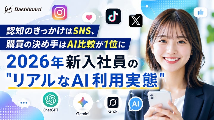 認知のきっかけはSNS、購買の決め手はAI比較が1位に】2026年新入社員の 認知のきっかけはSNS、購買の決め手はAI比較が1位に】2026年新入社員の