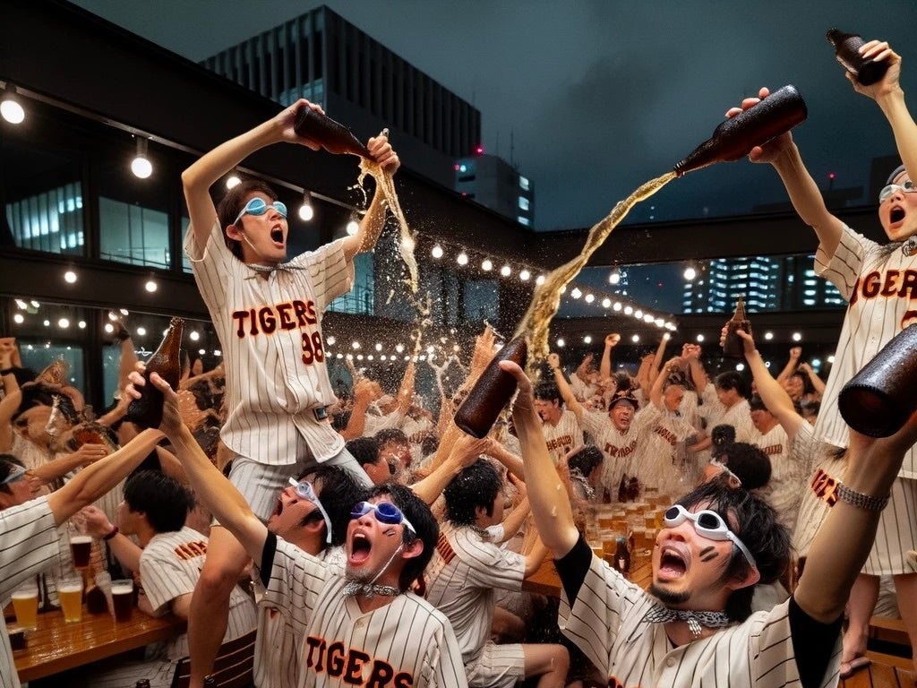 優勝が決まった日”限定”で屋上テラスにて「歓喜のビールかけイベント」！！（イメージ写真）