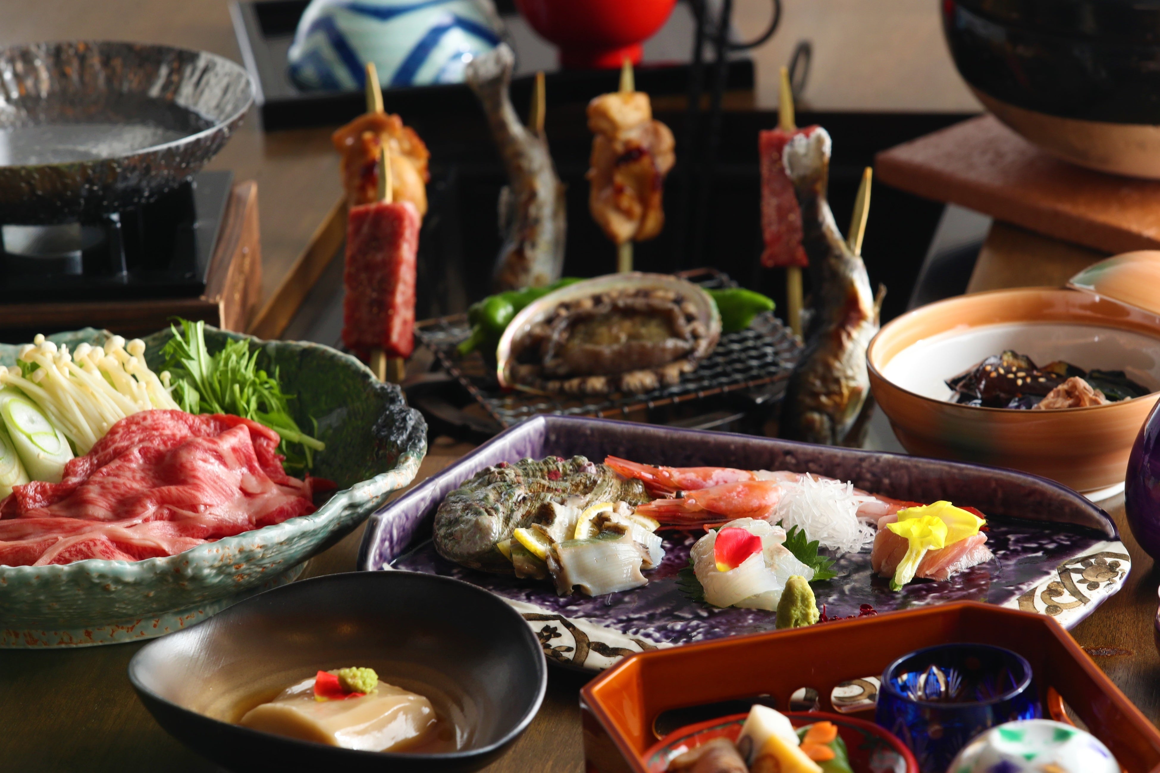 「あわび×但馬牛会席」イメージ