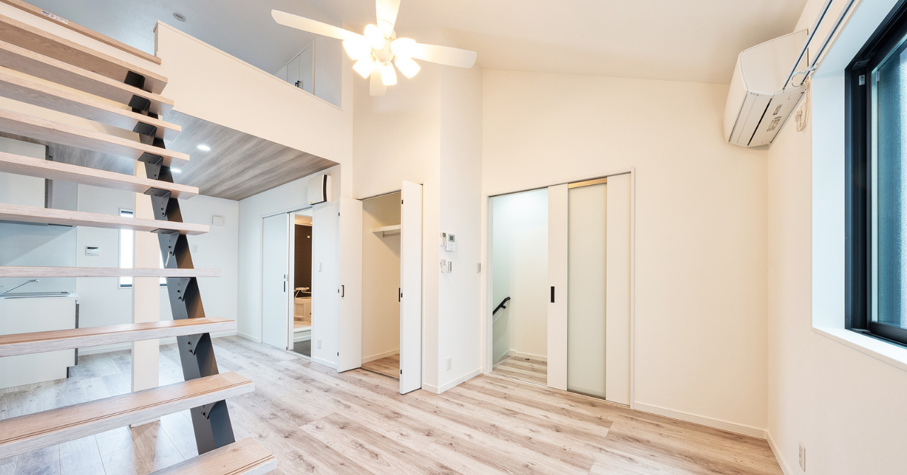 ロフトのある２F居住スペース