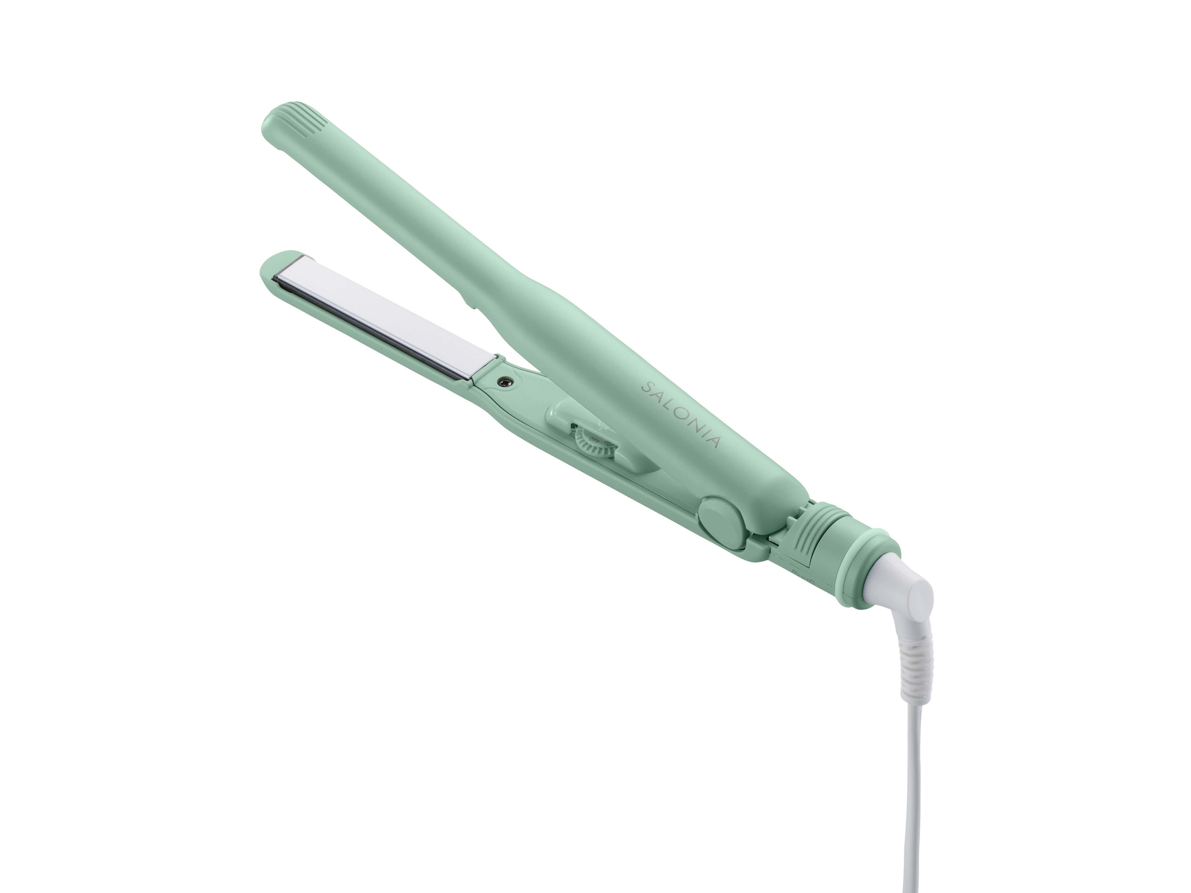 【新品未使用】SALONIA完売品♡カールヘアアイロン チリングリーン 32mm 市場シェア⽇本⼀*のSALONIAから春夏限定カラー「Chillin
