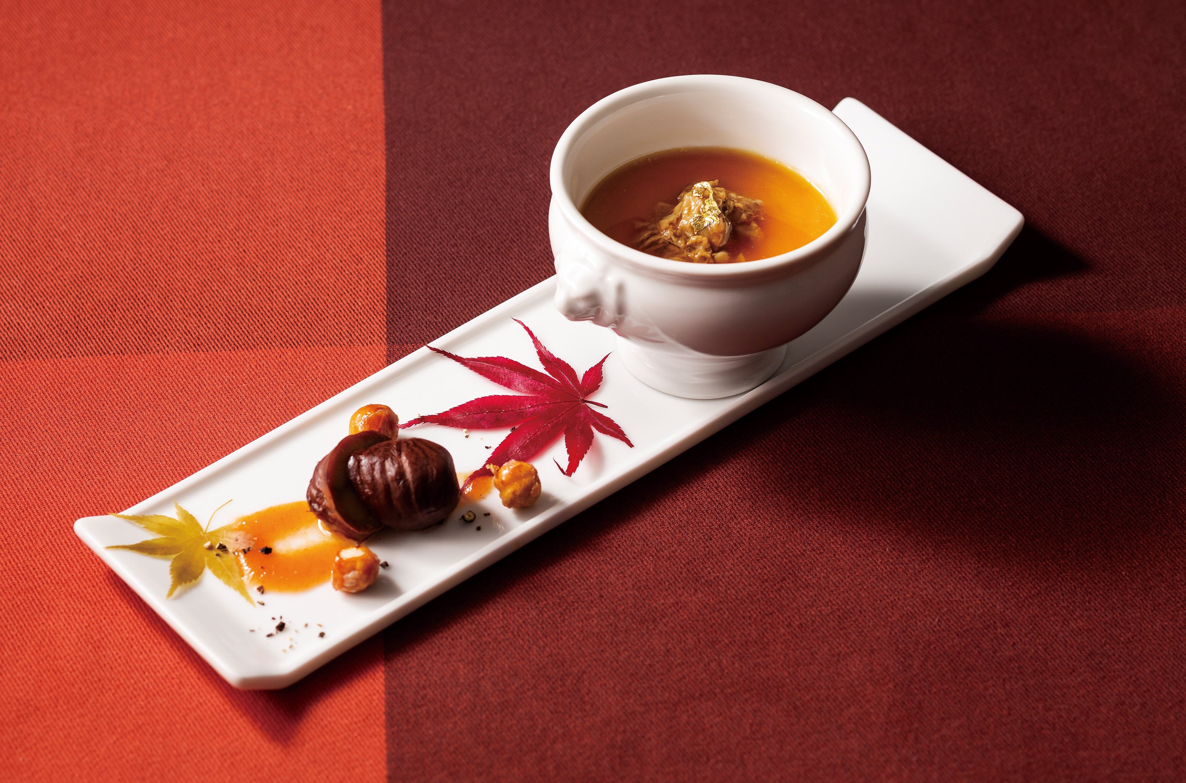 フォアグラとカボチャのフラン