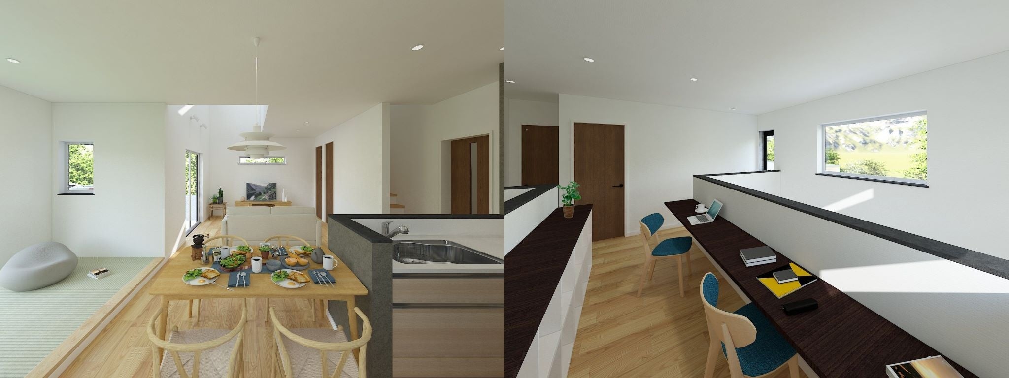 LDKとブックストリート※完成イメージパース