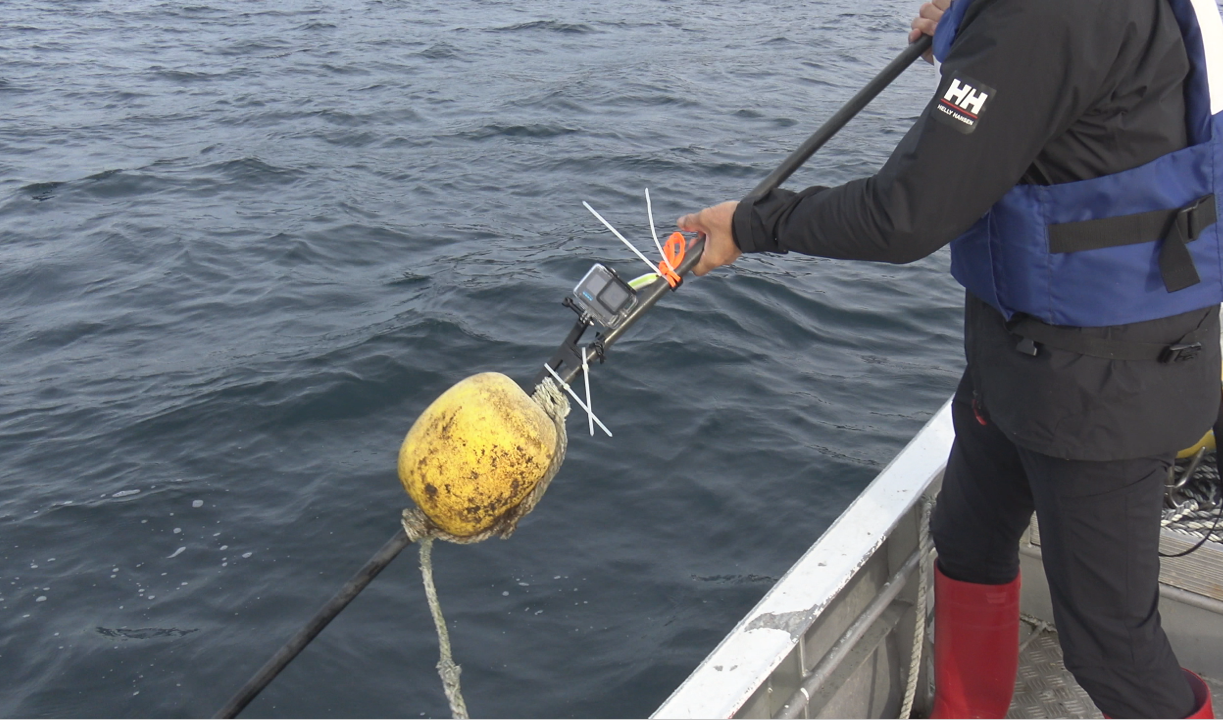 『よびもり』を使った斜里町ウトロ沖合での実証実験の様子（2023年9月25日撮影）