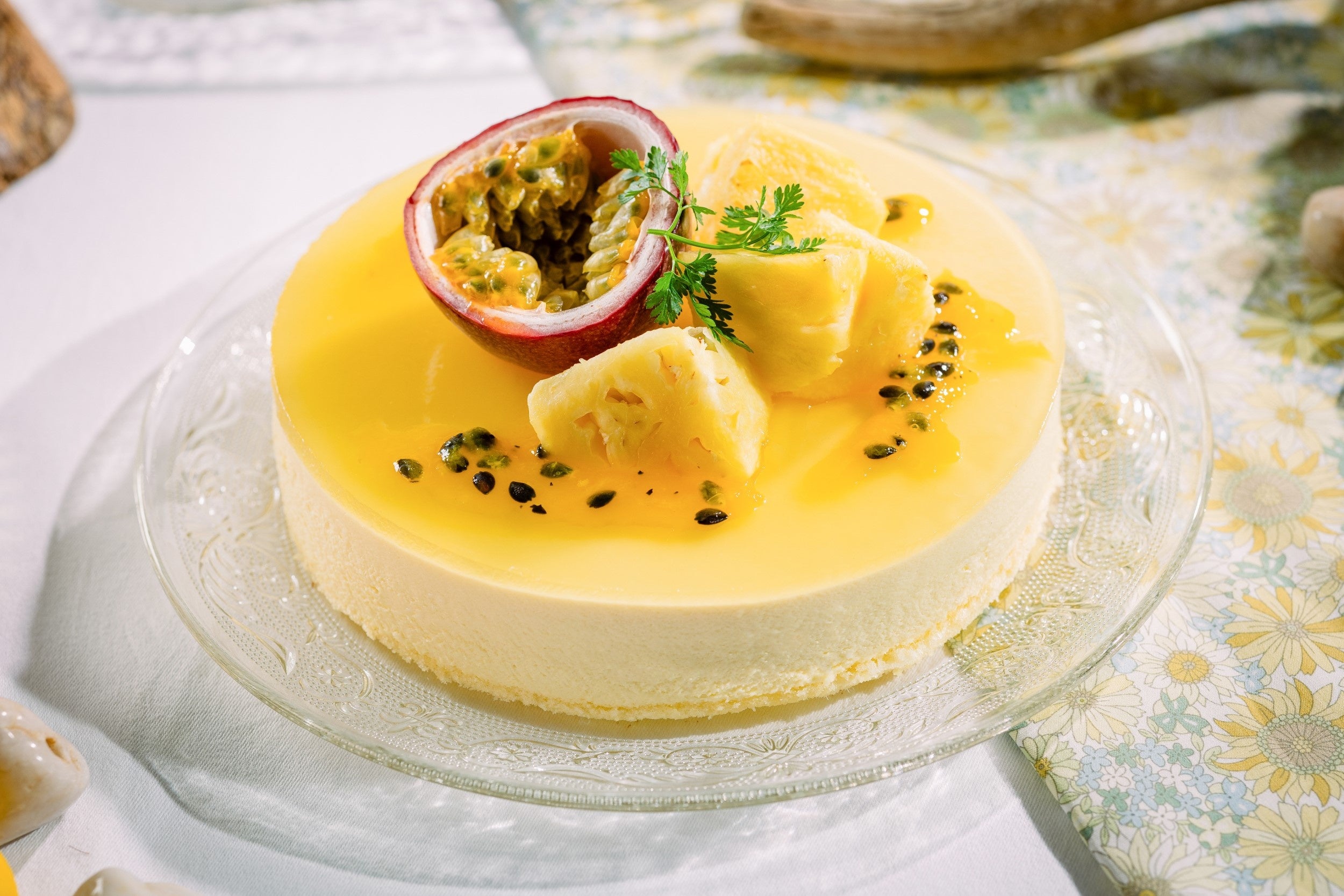 パッションフルーツのチーズケーキ