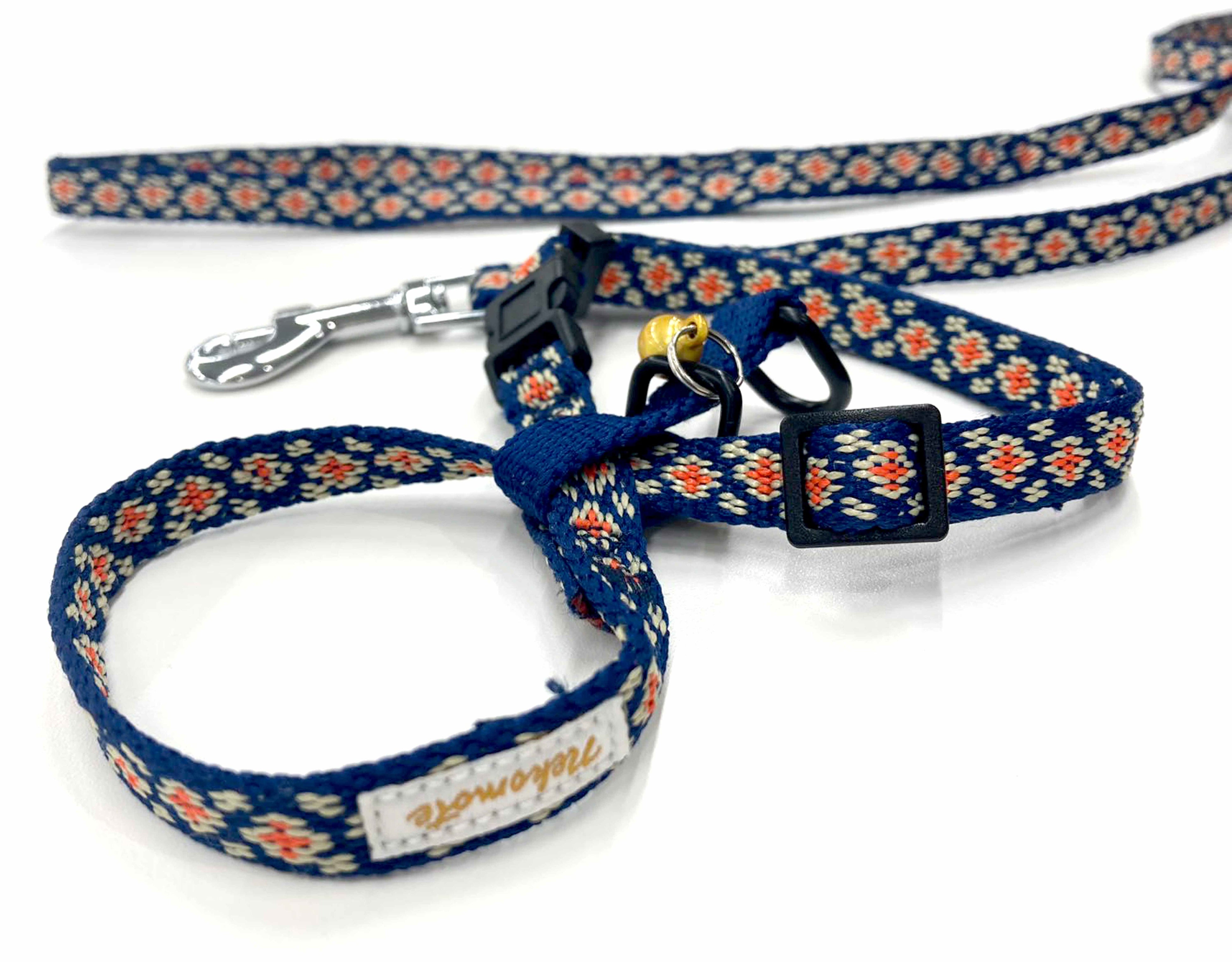 ねこモテ8の字型胴輪付引きひも