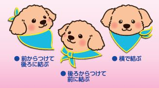 虫よけバンダナのつけ方