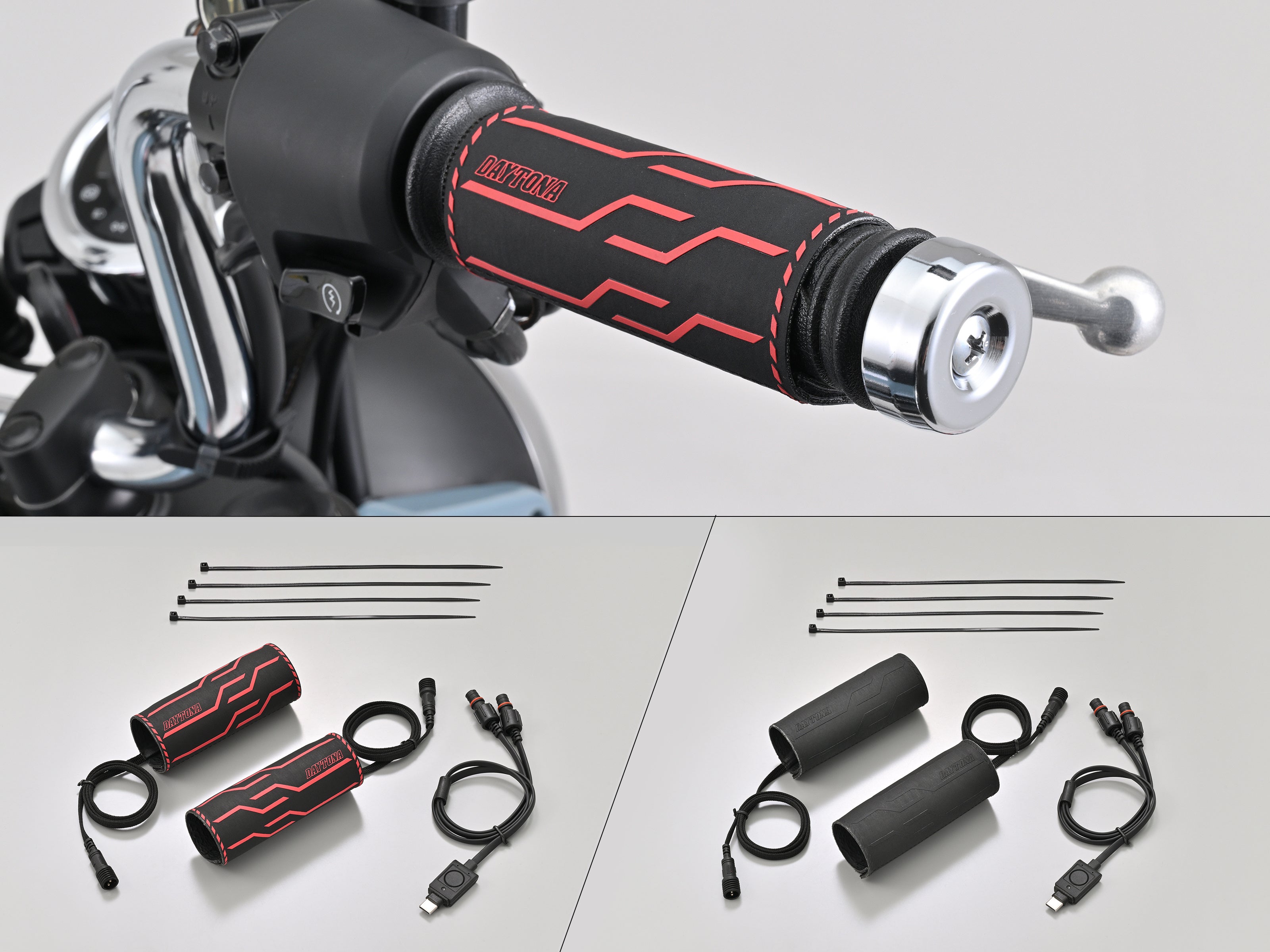 【株式会社デイトナ】グリップに巻くだけ！面ファスナータイプのグリップヒーター「HOT GRIP WRAP HEAT」が登場！
