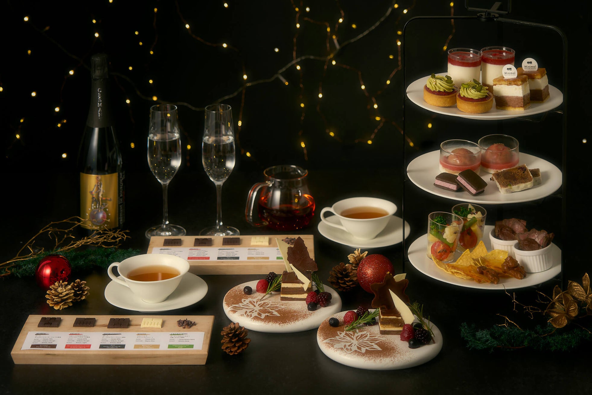 Minimalより、煌めくフェスティブシーズンを甘く彩る、12月限定チョコレート尽くしのアフタヌーンティー登場