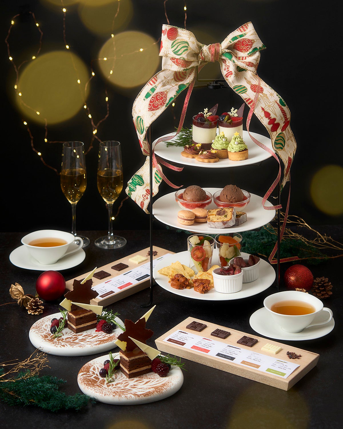 9層仕立てのオペラから、チョコレートが彩るセイボリー、チョコレートテイスティングまで。心ときめくチョコレート尽くしのクリスマス。Minimalのクリスマスアフタヌーンティー、12月よりスタート