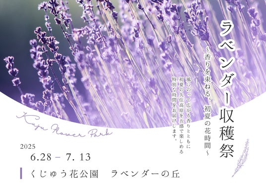 くじゅう花公園ラベンダー収穫祭 ~香りを束ねる、初夏の花時間~ くじゅう花公園ラベンダー収穫祭 ~香りを束ねる、初夏の花時間~