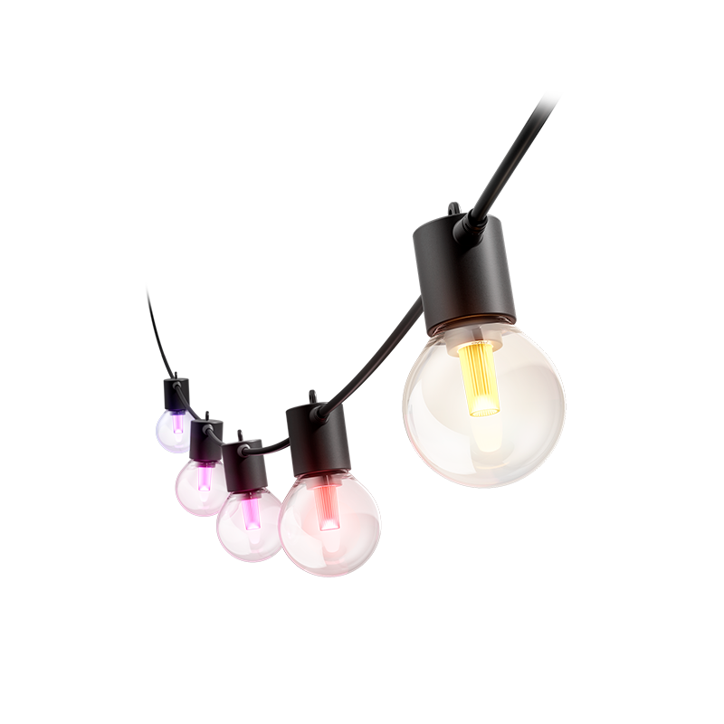 新製品「Philips Hue アウトドア ストリングライトが当たる