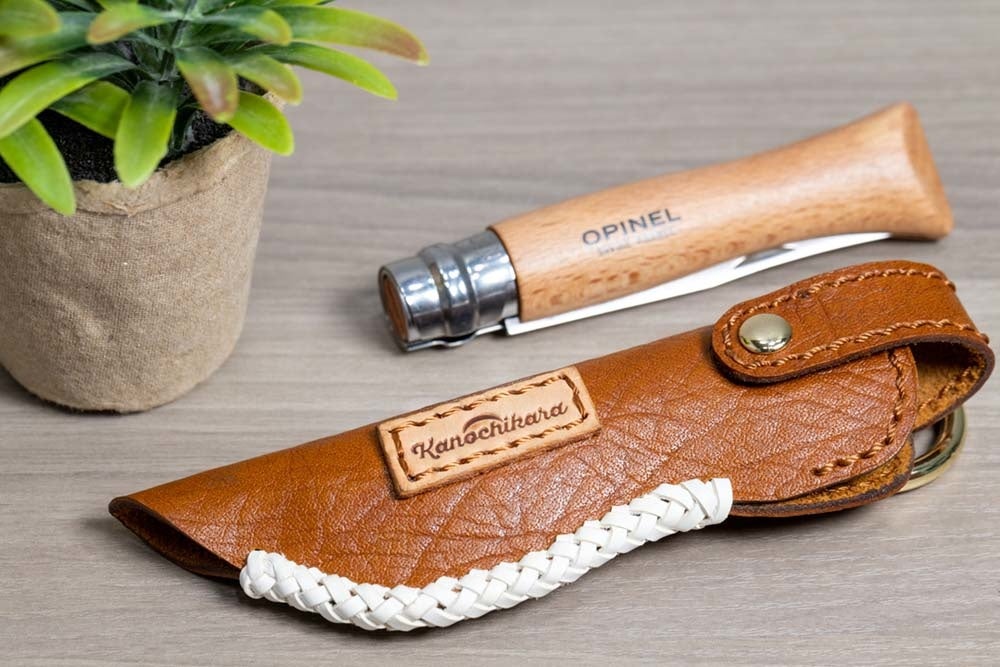 レザーナイフケース（オピネルナイフ専用） 【かの地からオリジナル】