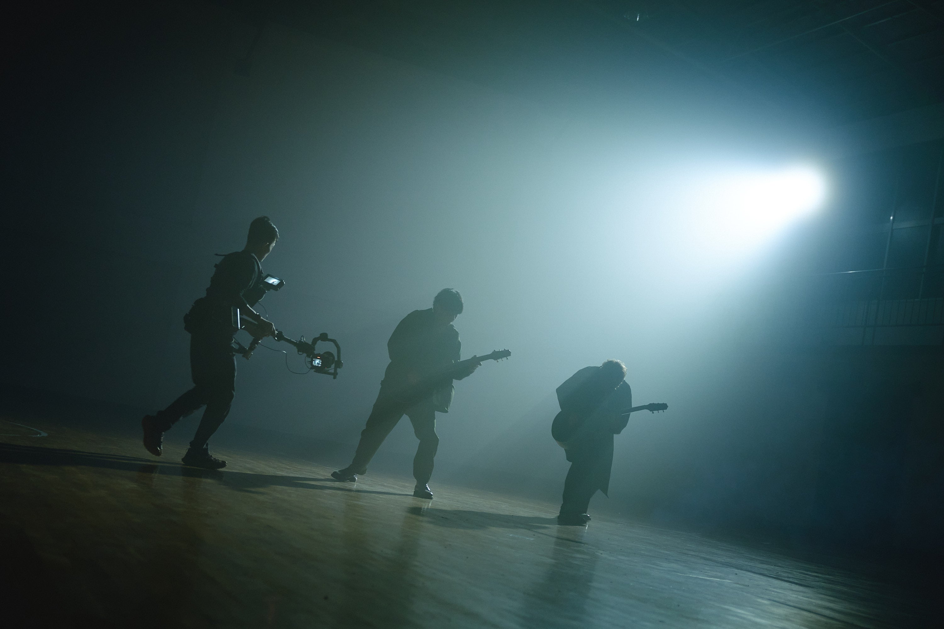 体育館での撮影現場