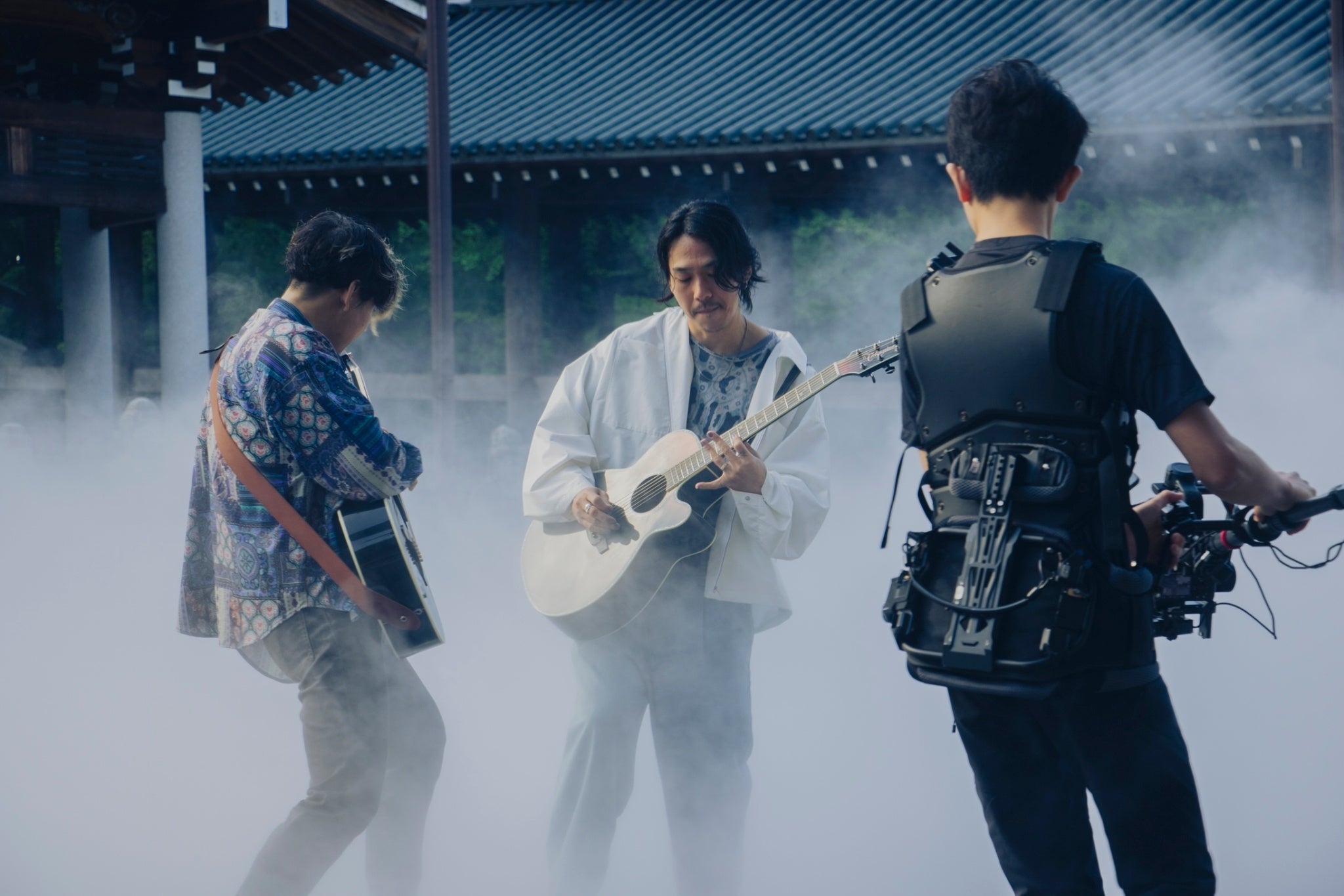 「大師山清大寺 越前大仏」の人工雲海を駆使した撮影風景