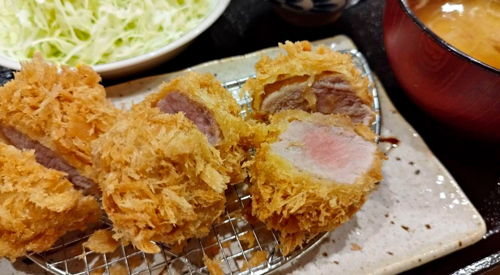 揚げ具合が絶妙でジューシーな、とんかつ大吉の「ヒレかつ（3枚）」※写真は常陸の輝きではありません。