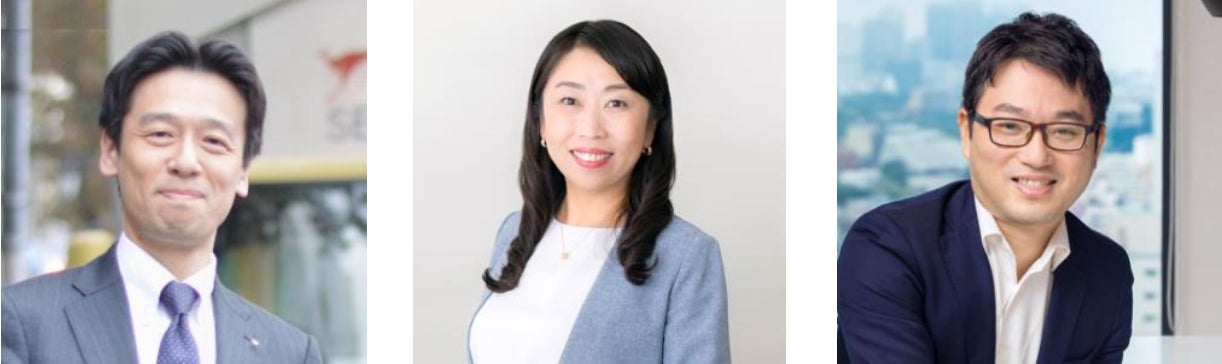 全力応援メンターを務める左から河合秀治氏、清明祐子氏、和田誠一郎氏