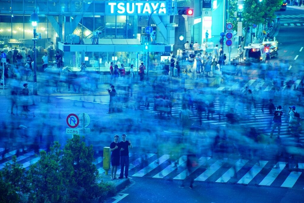 渋谷スクランブル交差点での実証実験