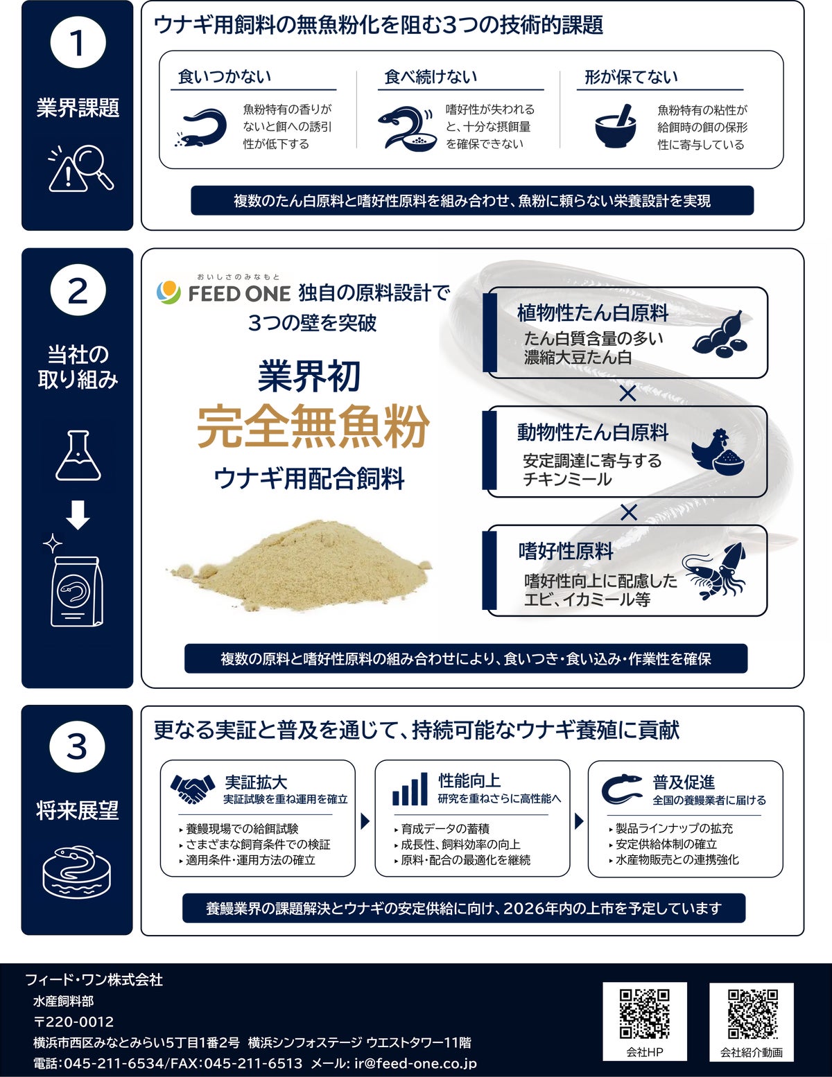 魚粉を使わないウナギ用飼料「神威ZERO」をフィード・ワンが開発、2026年内の発売を予定