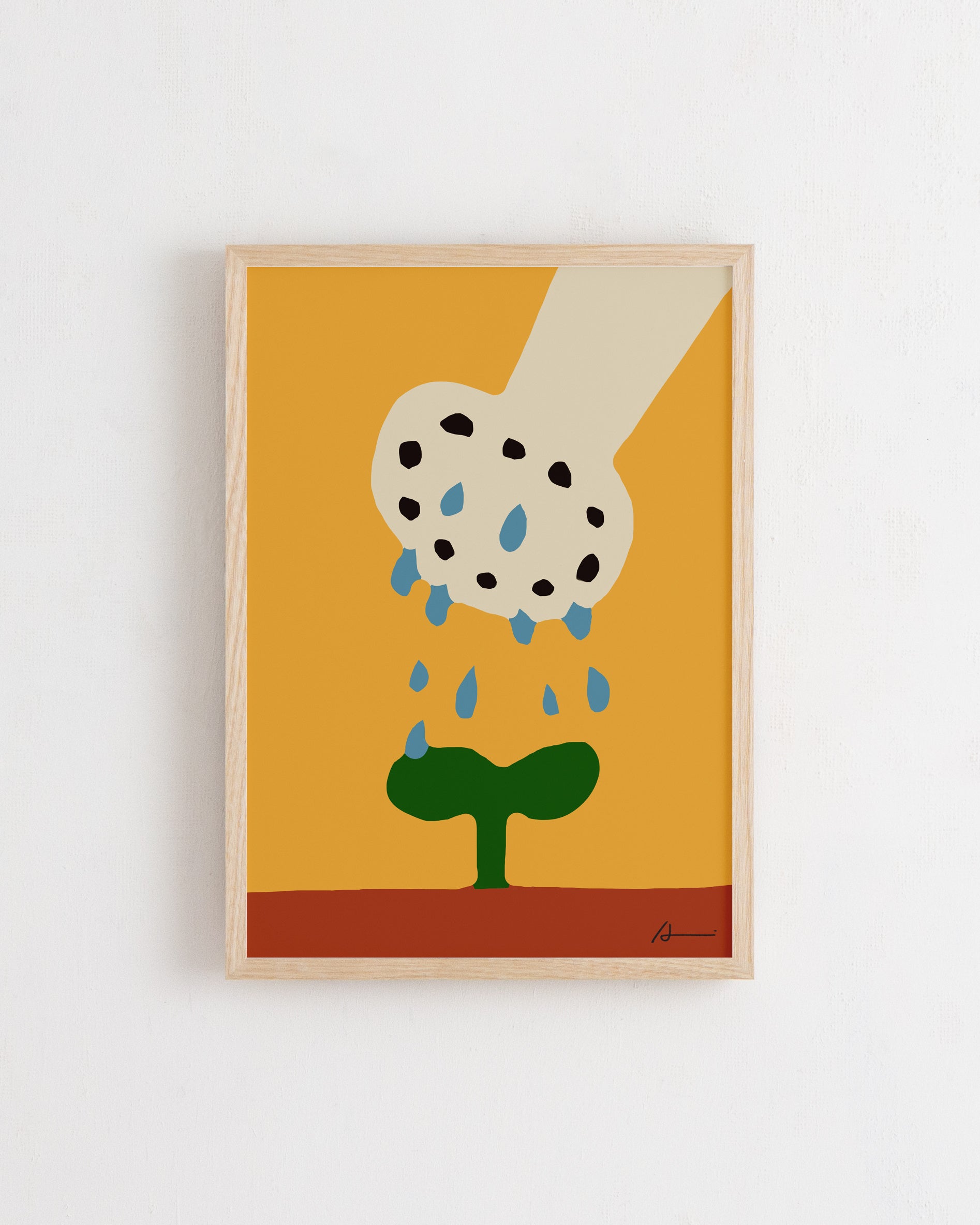 「WATER YOUR TINY SEED」アルシュ紙、ジークレープリント／縦43.6×横31.3×厚み2.2cm＊額装込