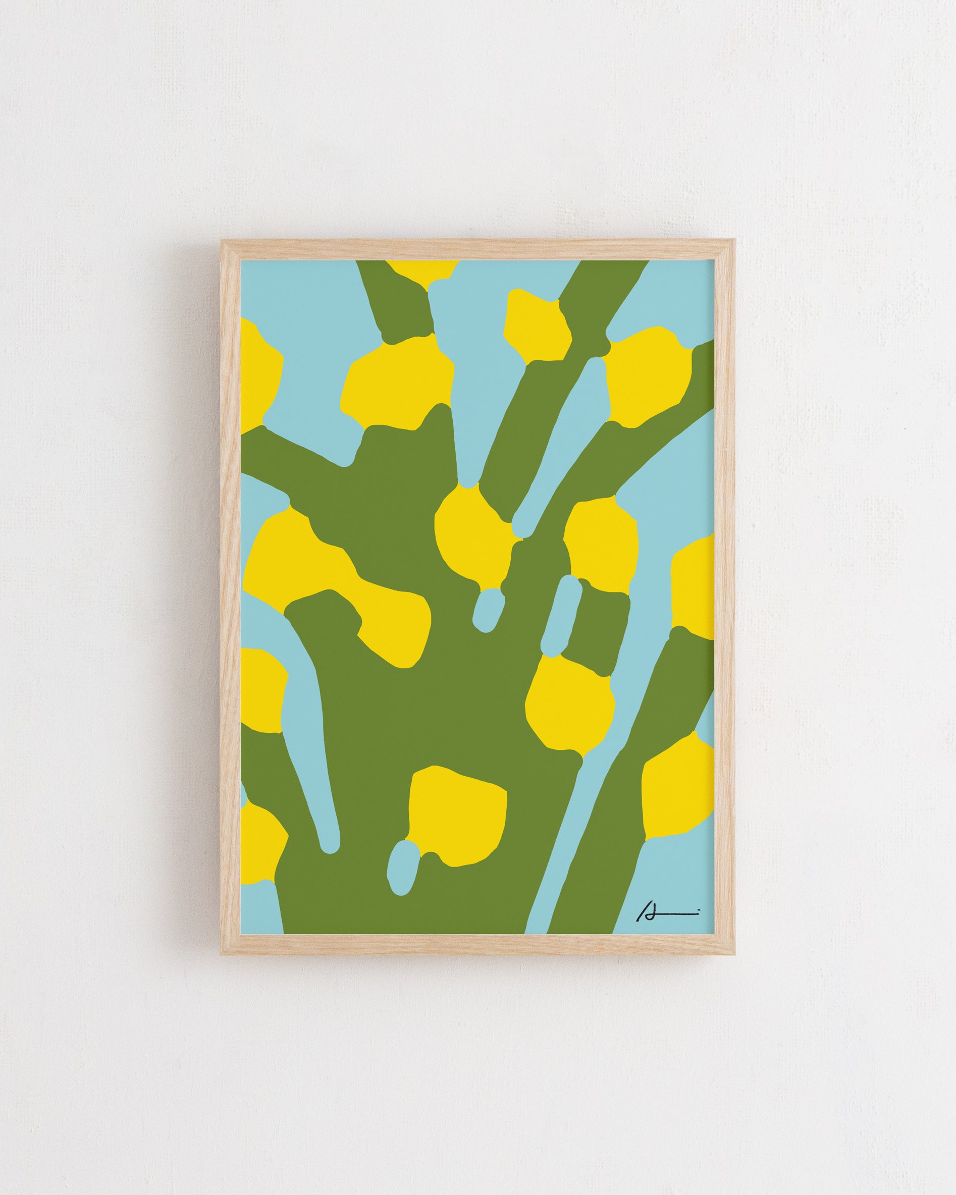 「Yellow Flowers 2」アルシュ紙、ジークレープリント／縦43.6×横31.3×厚み2.2cm＊額装込