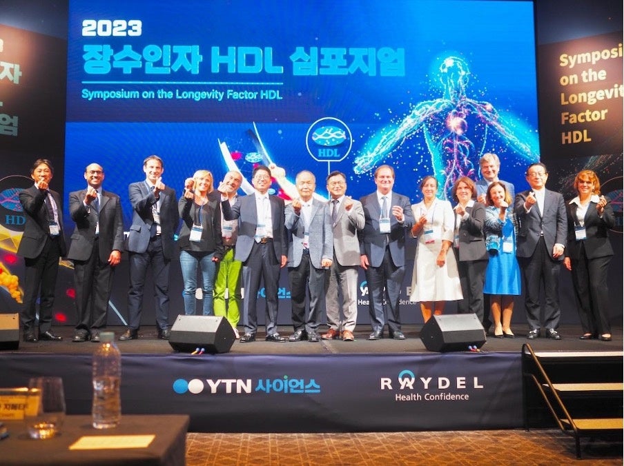 ▲2023年8月28日に開催された「長寿因子HDLシンポジウム」の様子