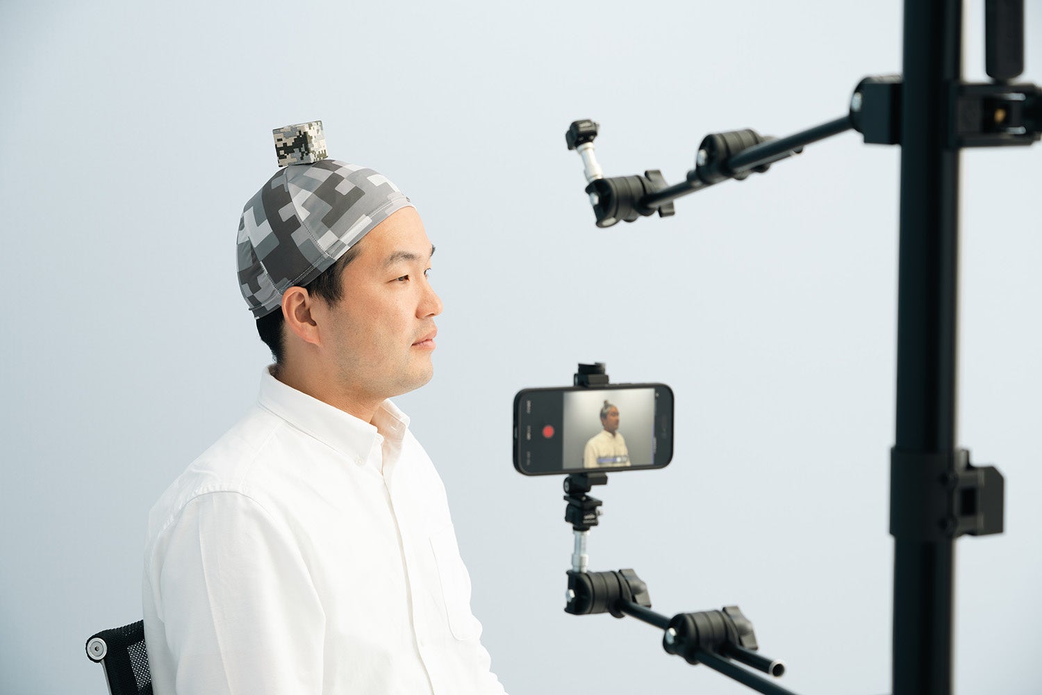 上半身3Dスキャンの様子